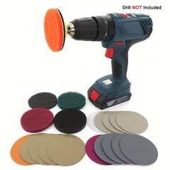 21pcs Car Headlight Lens Restoration Repair Kit Polishing Cleaner Tool