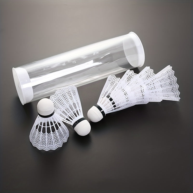 6-Pack Plastic Badminton Balls for Home Training & Fun