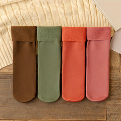 Thick Velvet Pile Lined Thermal Socks for Cold Weather