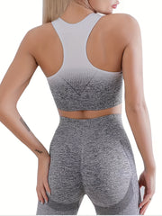 Gradient Sports Bra High Elastic Breathable Quick Drying
