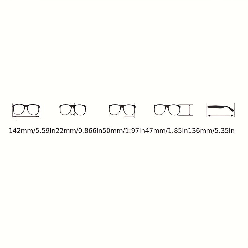 Retro Large Round Clear Lens Blue Light Blocking Glasses