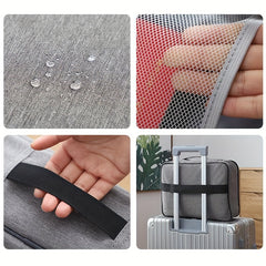 Double Layer Storage Travel Bag Lightweight Document Zipper Bag