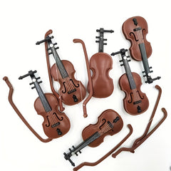 Mini Violin Model Toy House Decoration Musical Instrument DIY Handicraft