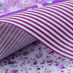 7pcs Printed Cotton Quilting Sewing Patchwork DIY Cloth Purple Series