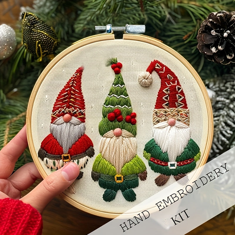 Christmas Embroidery Kit for Adults and Beginners - Seasonal Decoration DIY Set