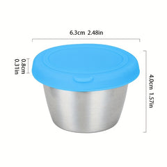 Stainless Steel Sealed Dipping Cup With Silicone Lid