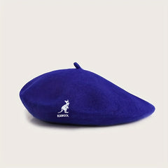 Kangaroo Embroidery Beret Solid Painter Cap Casual Newsboy Hats