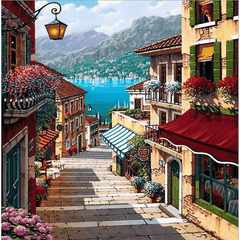 5D Scenery Diamond Art Kit for Adults - Street Scene Full Drill Diamond Dots