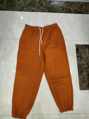 3 Pack Plus Size Basic Pants Women's Plus Solid Elastic Drawstring Hig...