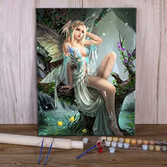 Fairy Painting By Numbers On Canvas For Adults 40X50 No Frame