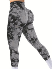 Tie Dye Seamless Yoga Pants High Stretch Fitness Leggings