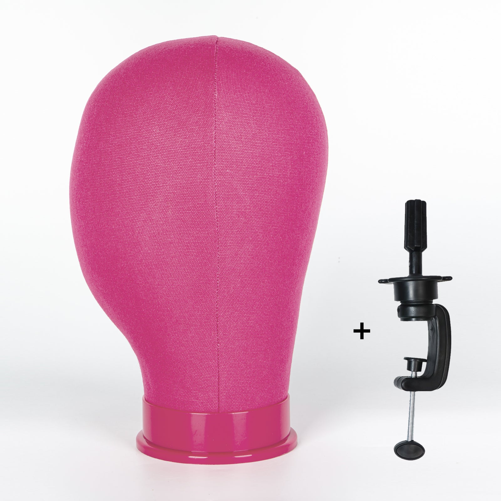 Colorful Canvas Block Head with Mount Hole & Wig Stand