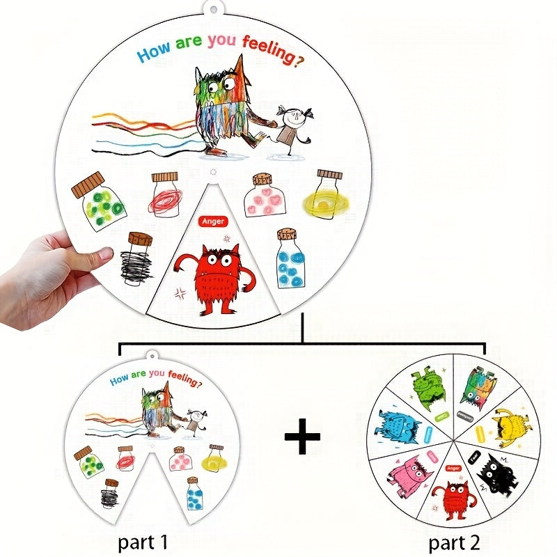Large Emotion Wheel Teaching Aid for Classroom