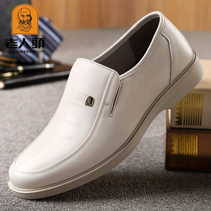LAORENTOU Men's Leather Dress Shoes Lightweight Formal Shoes For Wedding
