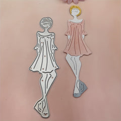 1pc Girls Cutting Mold Scrapbooking Cutting Stencil DIY Album Craft Decor
