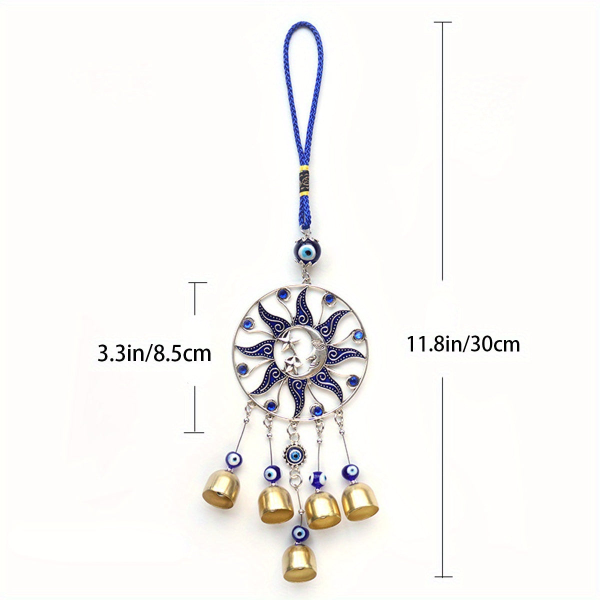 Wind Chime Pendant Eyes Bell Ornament Star Moon Devil Eye Jewelry
