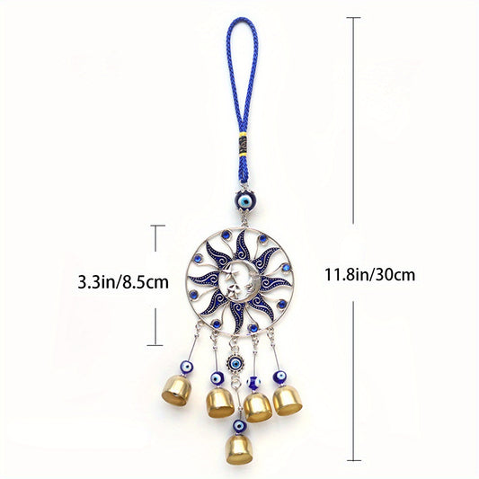 Wind Chime Pendant Eyes Bell Ornament Star Moon Devil Eye Jewelry