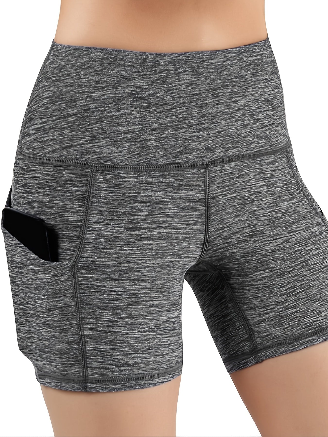 Women's Tummy Control Yoga Shorts with Side Pockets