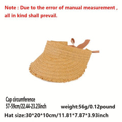 UV Protection Wide Brim Straw Sun Hat for Women