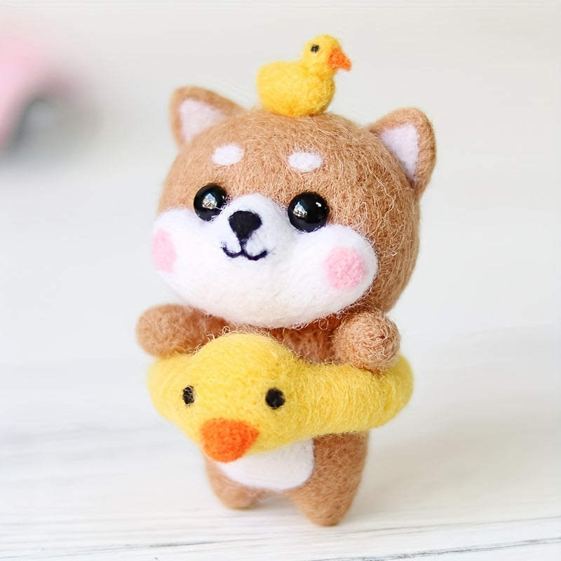 Needle Felting Kit: Wool, Needles, Mat, Instructions