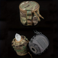 Molle Toilet Roll Holder Portable Roll Paper Storage Bag