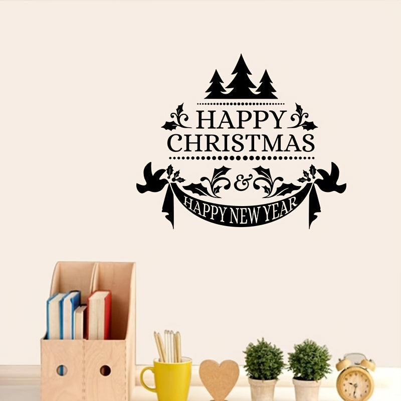 Christmas Theme Window Sticker HAPPY CHRISTMAS Vinyl Sticker