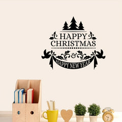 Christmas Theme Window Sticker HAPPY CHRISTMAS Vinyl Sticker