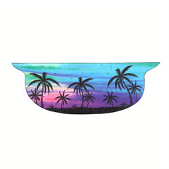 Coconut Tree Print Chiffon Beach Wrap Cover Up