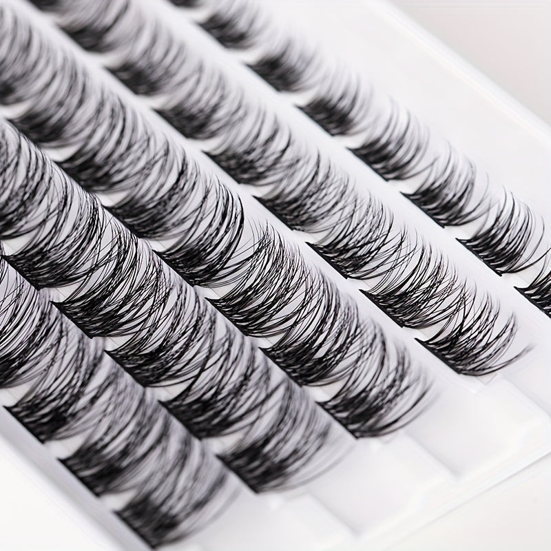 Fishtail False Eyelashes Segmented Cluster 45pcs Lashes Extensions