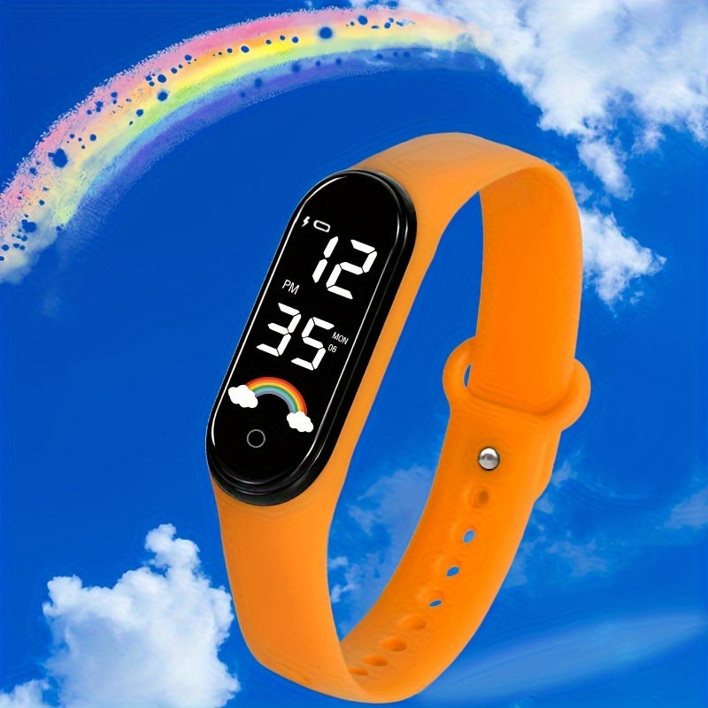 Waterproof Rainbow LED Sports Watch for Hiking and Swimming