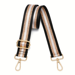 Adjustable Crossbody Shoulder Strap Wide Striped Replacement Purse Strap