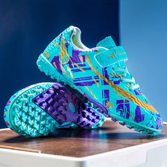 Boys' Anti-slip Turf Football Boots No Tie TF Soccer Cleats