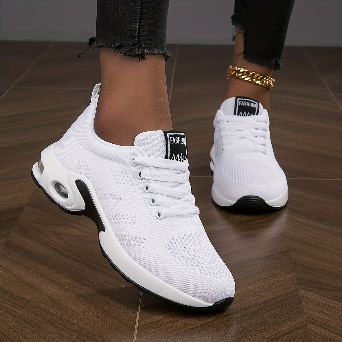 Women's Air Cushion Sports Shoes Breathable Low Top Sneakers