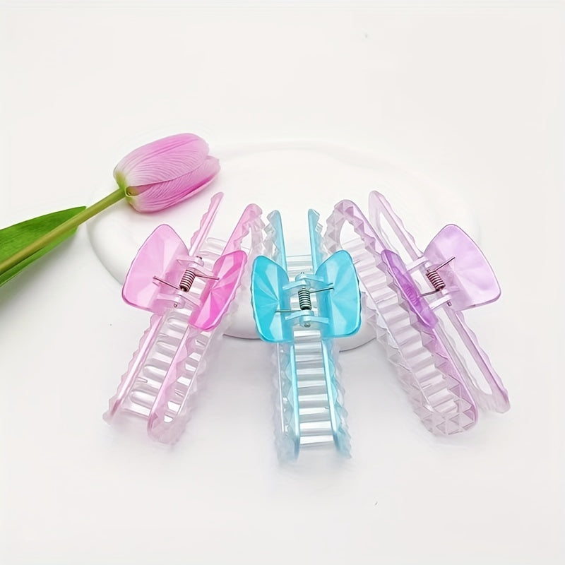 3pcs Gradient Hollow Hair Clip for Girls Kids