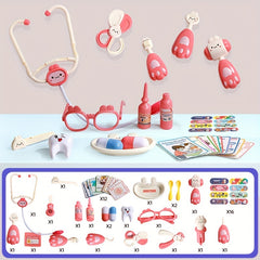 Doctor Set for 3-6 Years Old Role Play Nurse Dress Up Toy in Storage Box