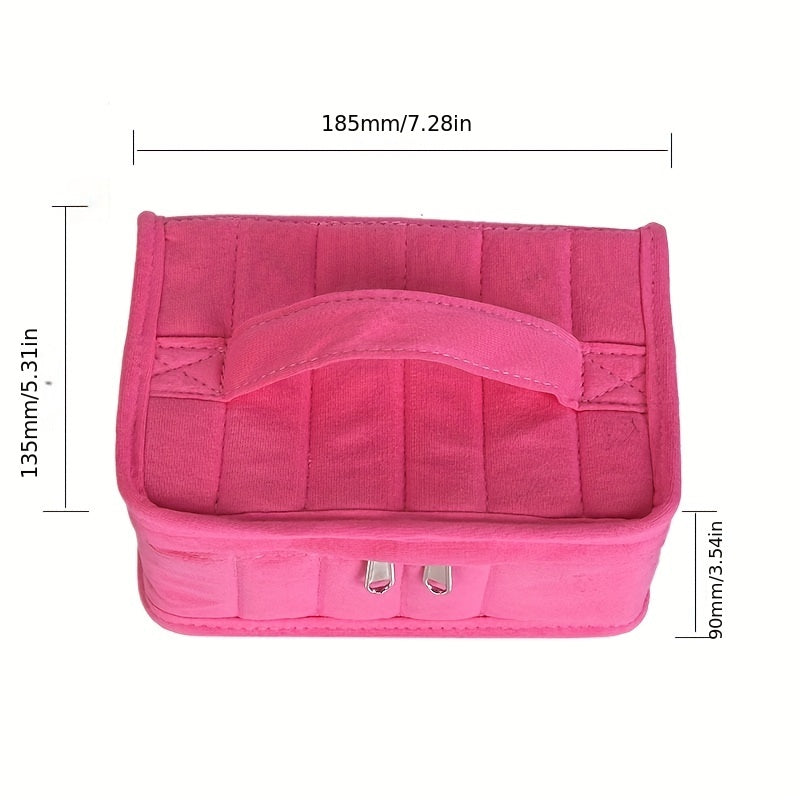 Essential Oil Organizer Case Holds 17 Bottles Double Zipper Portable Handle