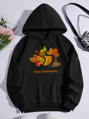 Halloween Pumpkin Print Sporty Hoodie Women's Sweatshirt