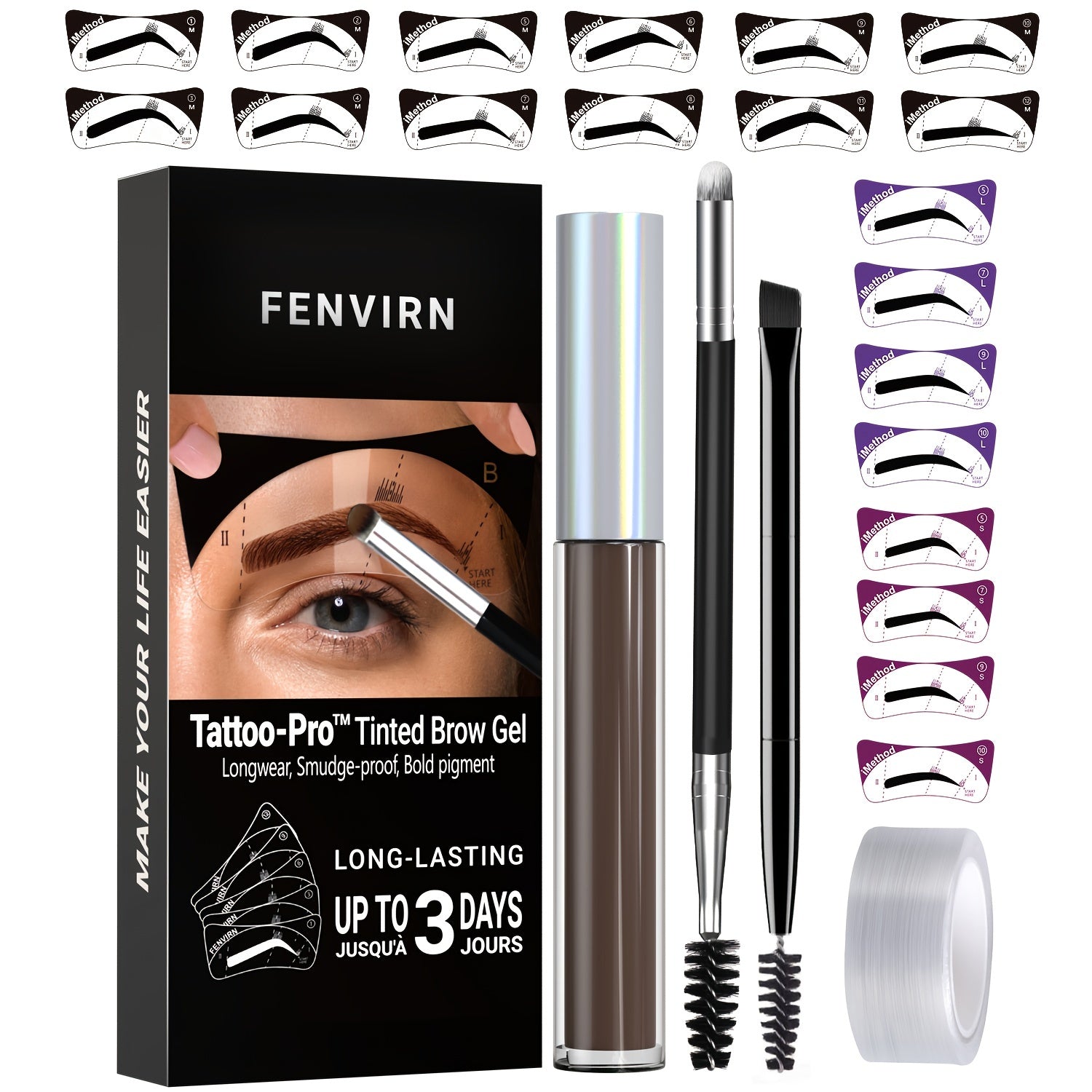 Waterproof Tinted Brow Gel Makeup Kit