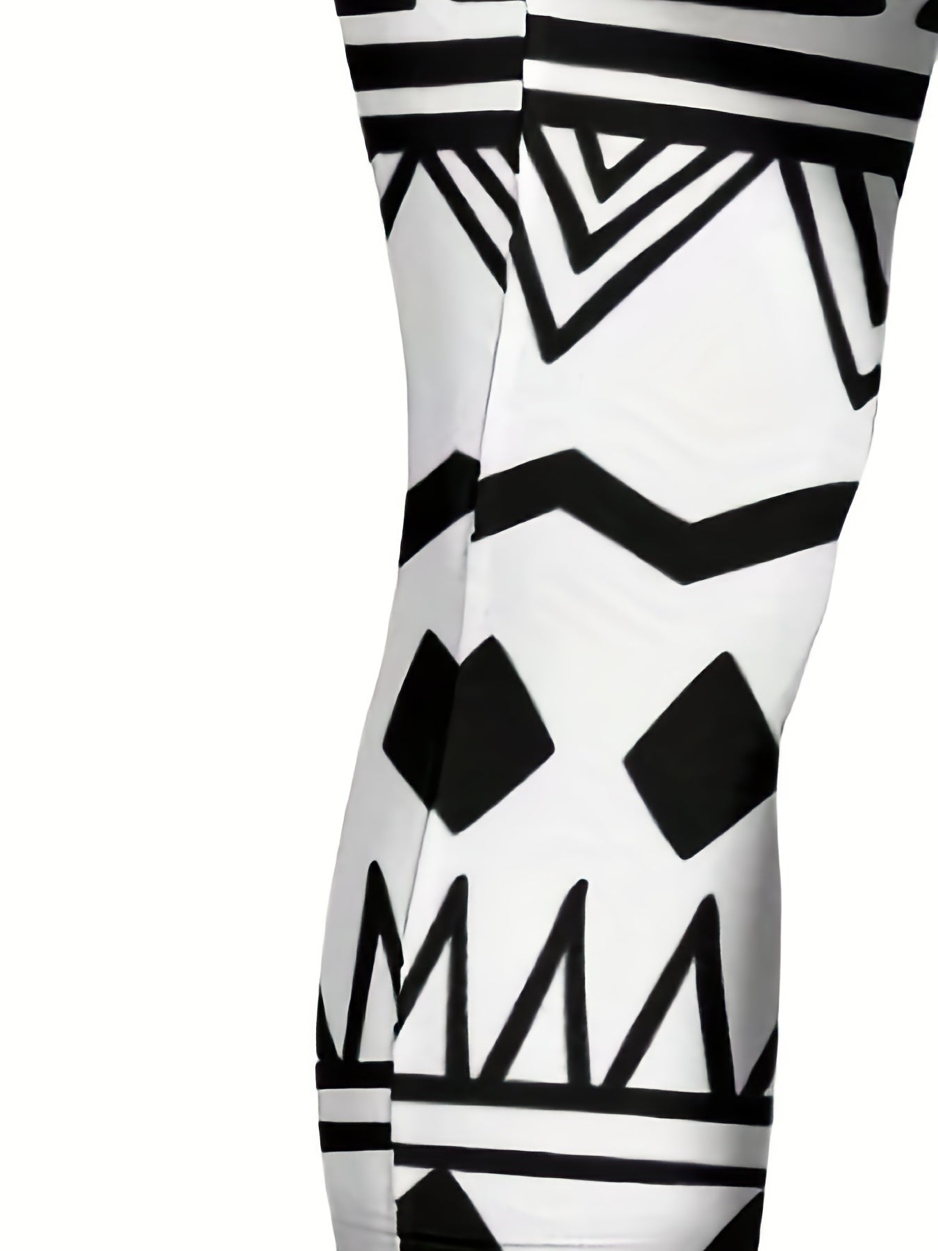Geometric Print Skinny Capris Leggings for Women