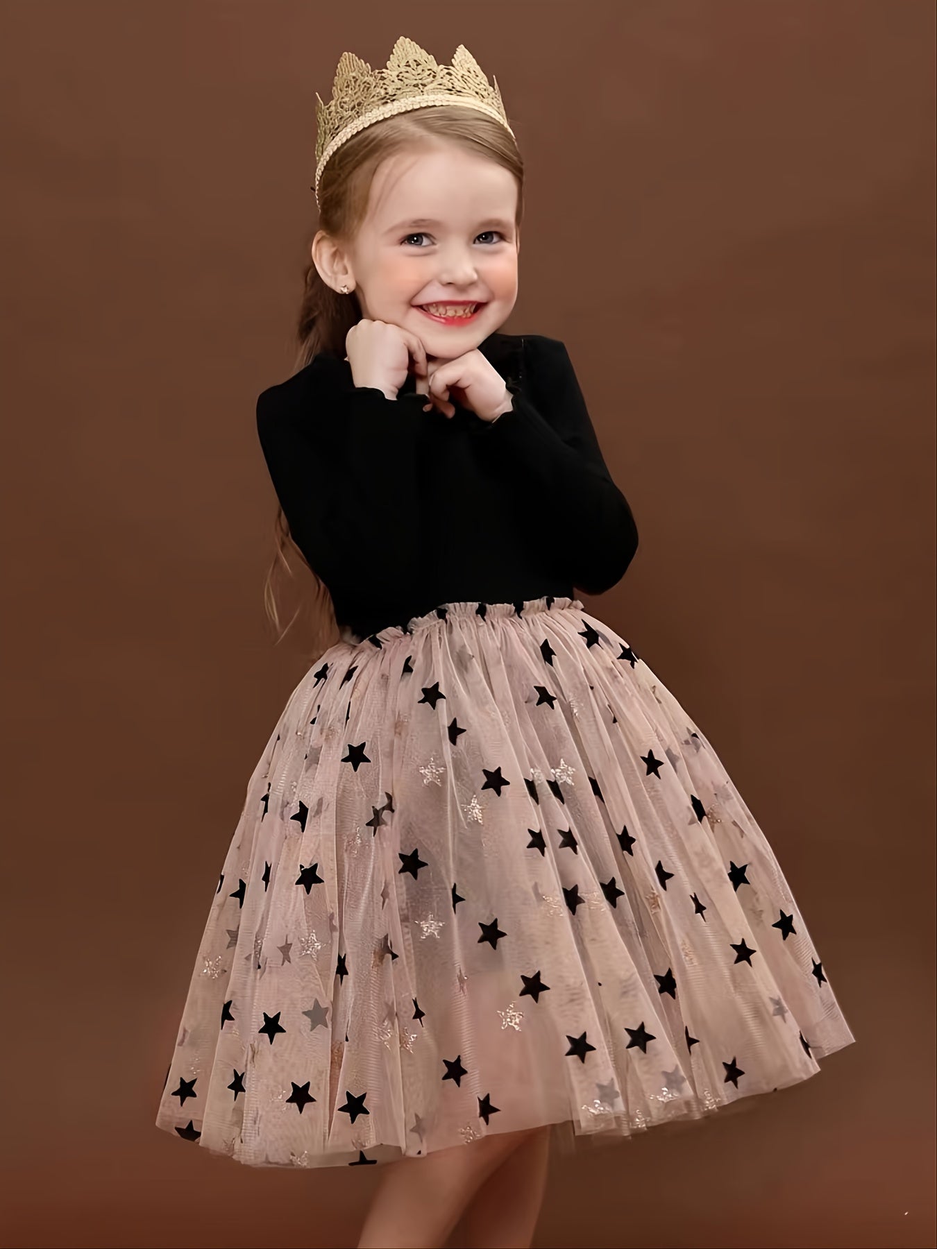 Girls Tulle Dress Long Sleeve