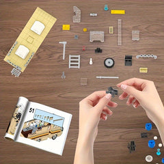 Classic Film and Television Building Block Car Model Ornament