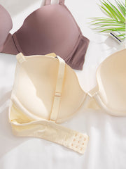 2 Pack Women's Plus Solid Molded Cup Padded Everyday Bra Set