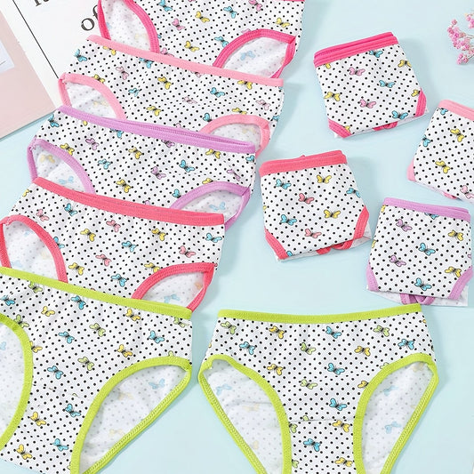 10pcs Butterfly Girls Briefs Kids Elastic Soft Panties