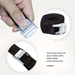 6pcs Zinc Alloy Press Buckle Straps Set 2.5m