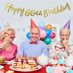 60th Birthday Pull Flag Decoration Background Wall Decoration
