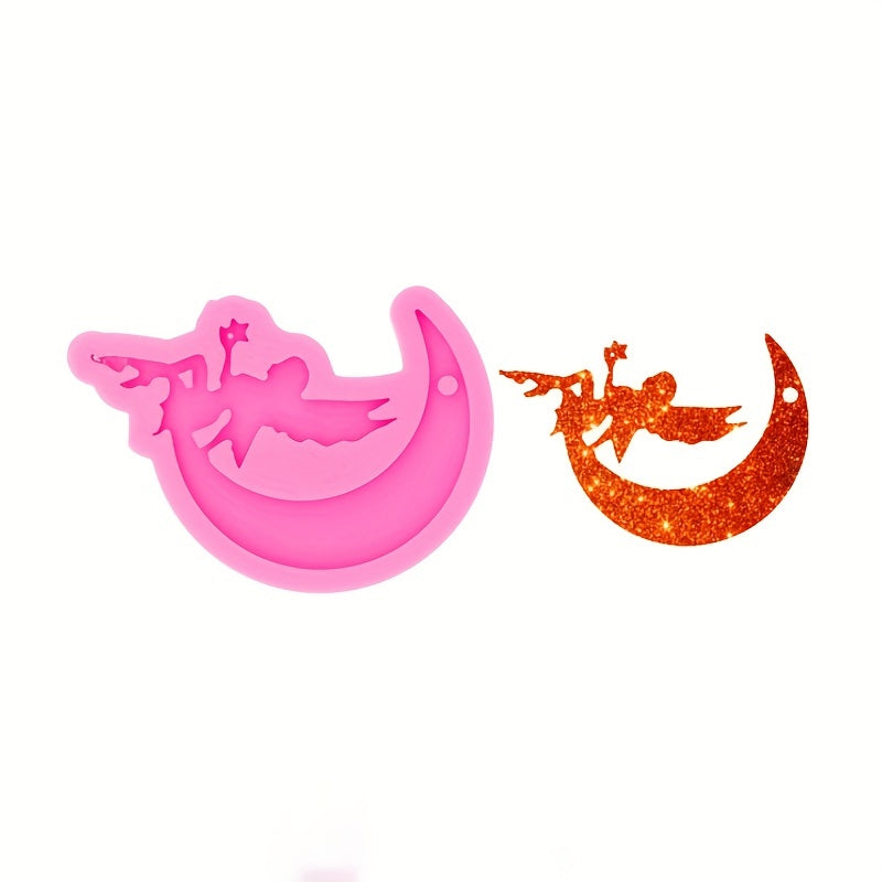 Resin Moon Fairy Girl Silicone Casting Mold for DIY Jewelry Making