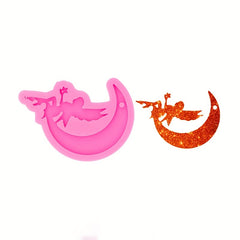 Resin Moon Fairy Girl Silicone Casting Mold for DIY Jewelry Making