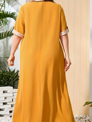 Colorblock Kaftan Maxi Dress