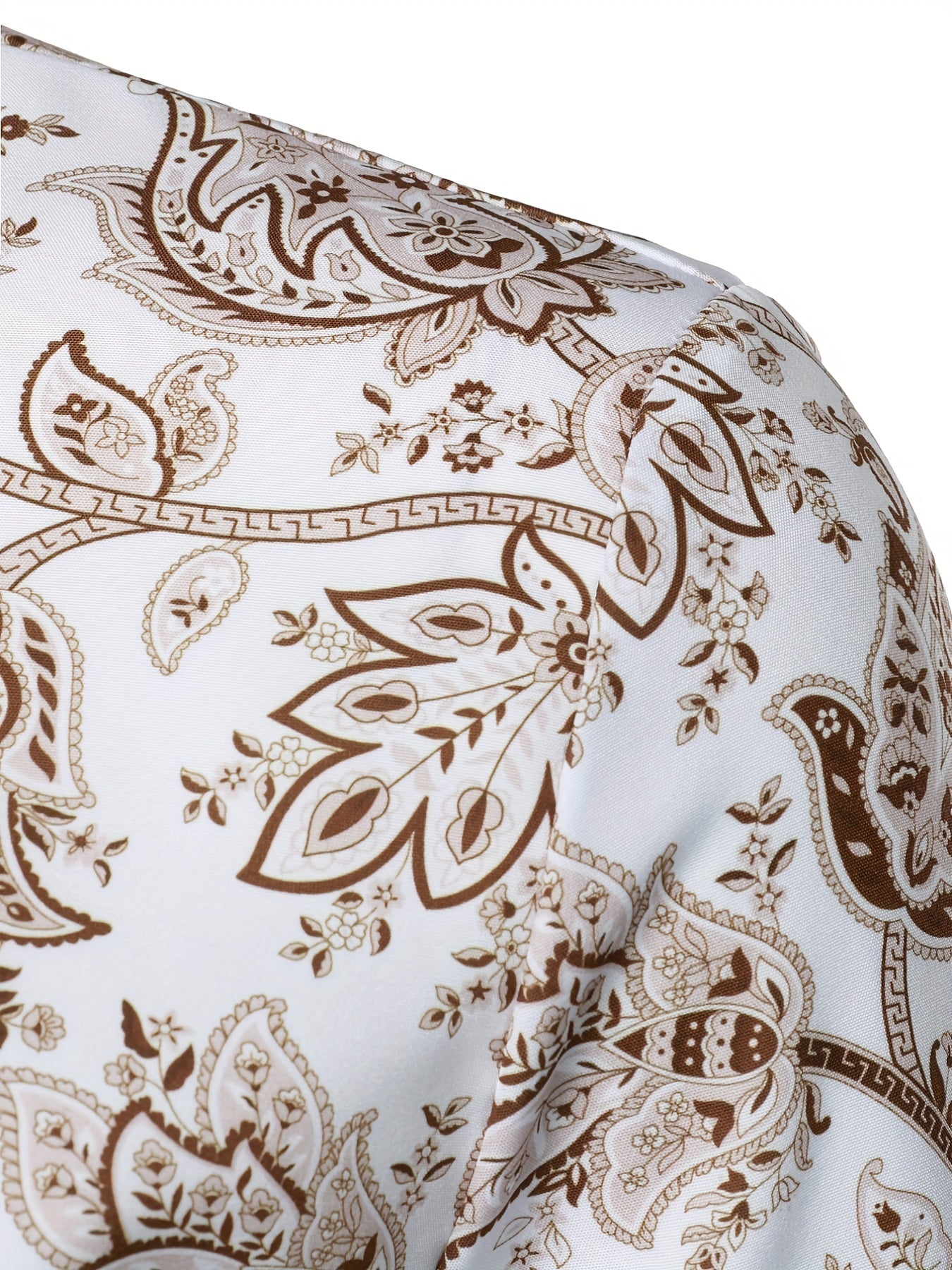 Men's Paisley Casual Shirt Long Sleeves Regular Fit