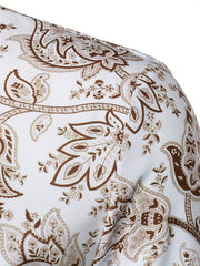 Men's Paisley Casual Shirt Long Sleeves Regular Fit